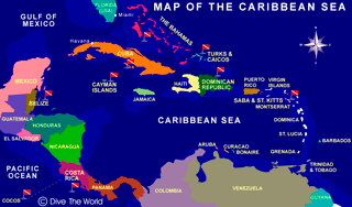 Map of the Caribbean Sea, including Turks and Caicos (click to enlarge in a new window)